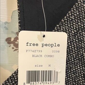 Free People Black and White Knit Sweater/dress
